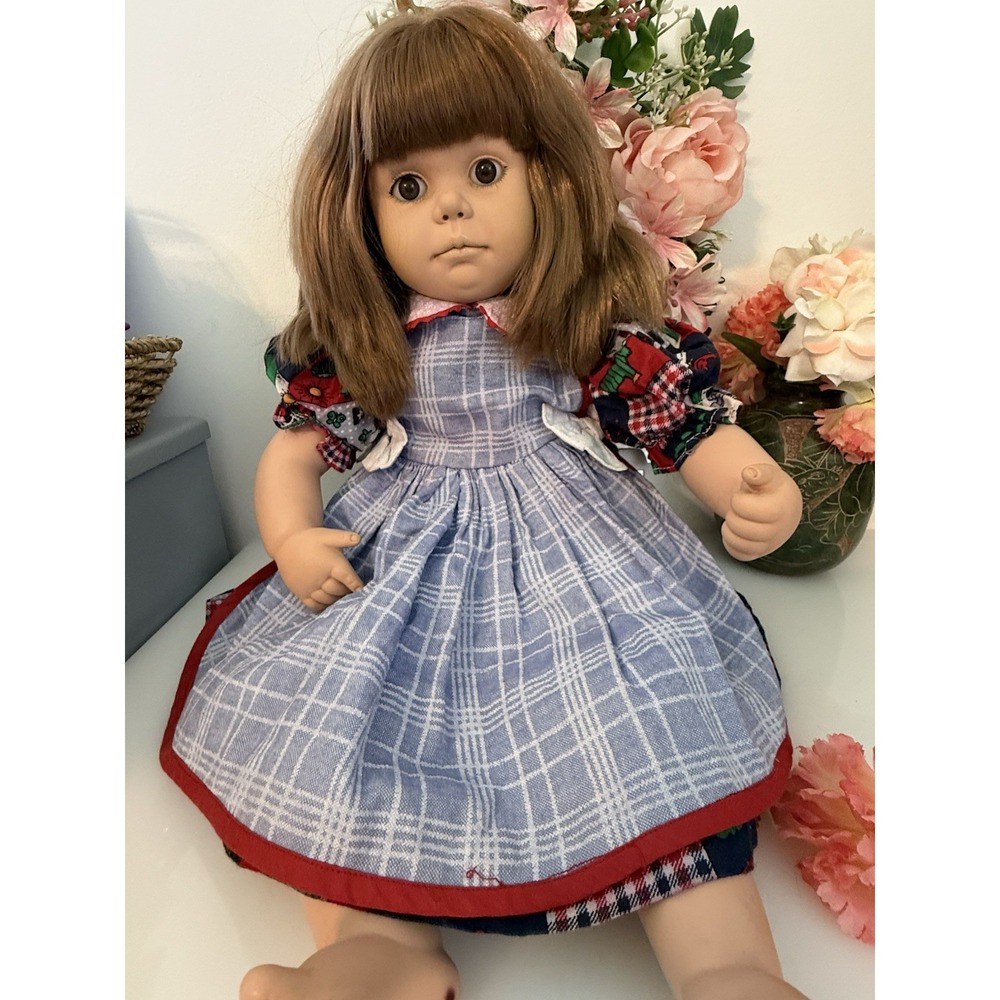 Rare Vintage Geli Doll with Original Outfit Brown Eyes and Hair 18" From Mexico - Picture 2 of 16